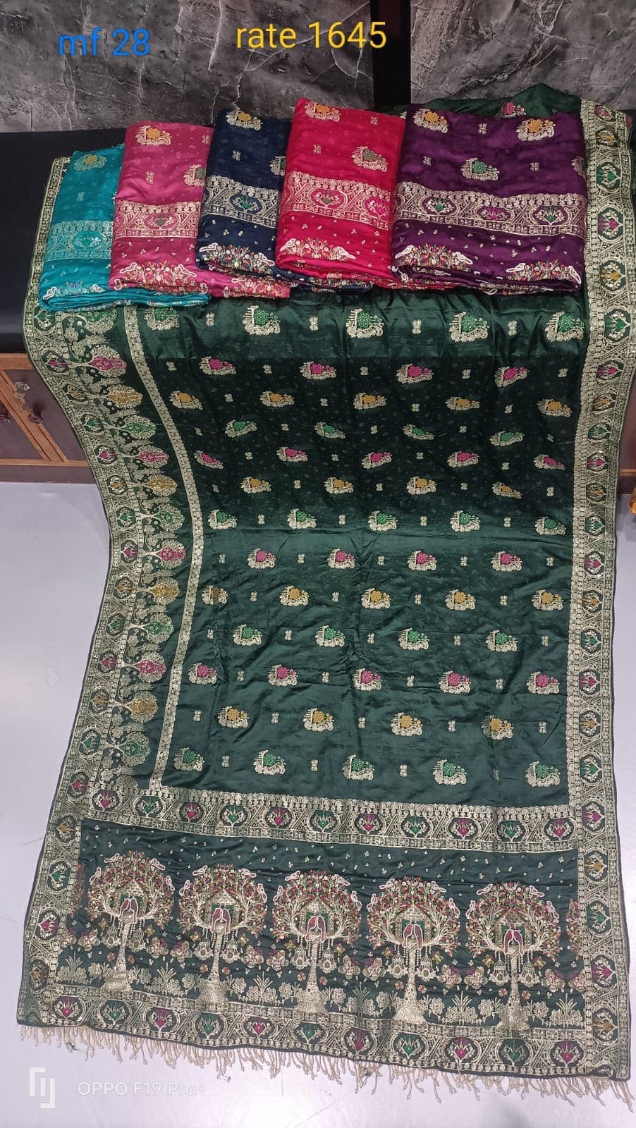 Vanashree Emerald Meenakari Silk Saree